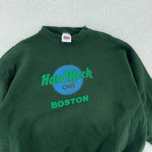 vintage 90s HARD ROCK CAFE BOSTON CREWNECK SWEATSHIRT 2XL irish